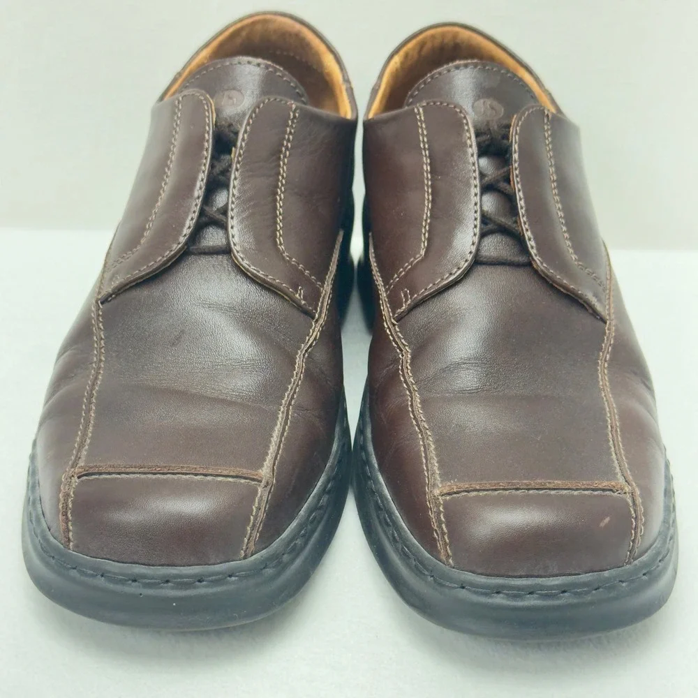 Josef Seibel Mens Brown Leather Slip On Loafers Dress‎ Shoes Size 9.5US/42EU